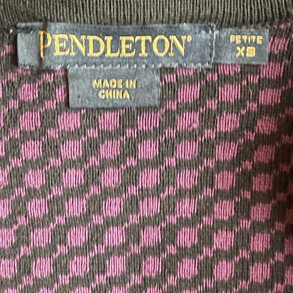 Pendleton XS Purple & Black Single Button Cardigan - Picture 6 of 9